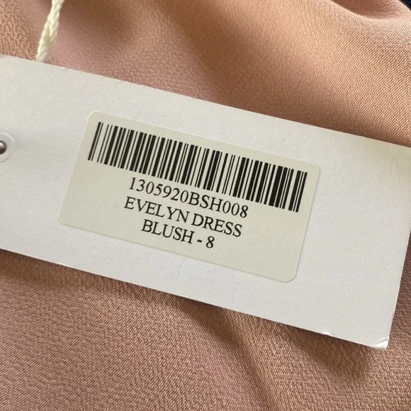 NWT REFORMATION Evelyn One Shoulder Dress Blush Pink 8 - Picture 8 of 8